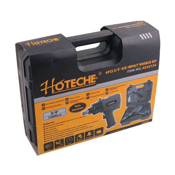 KIT DE LLAVES DE IMPACTO DE AIRE DE 6 UNIDS (MARTILLO GEMELO)