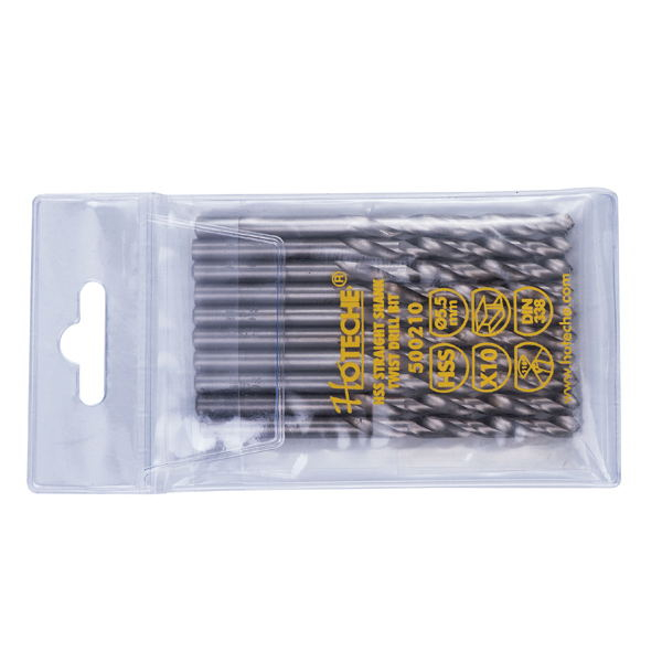 Broca helicoidal HSS de vástago recto, completamente pulida, con borde afilado