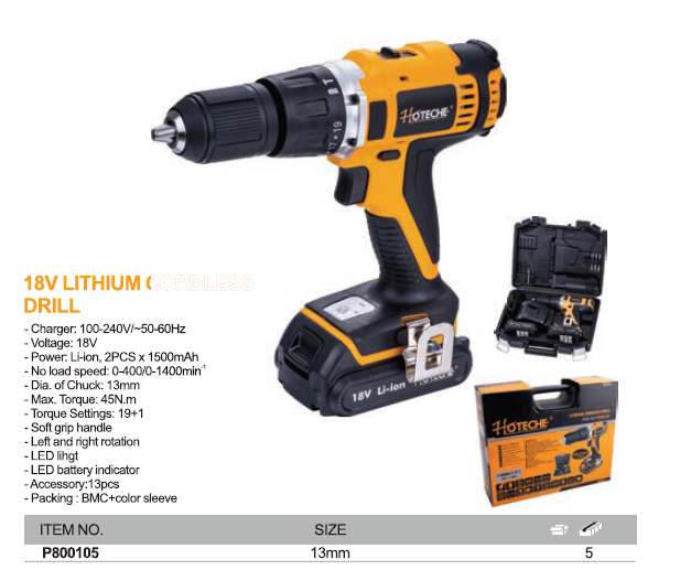 TALADRO INAL&Aacute;MBRICO DE LITIO 18V-3