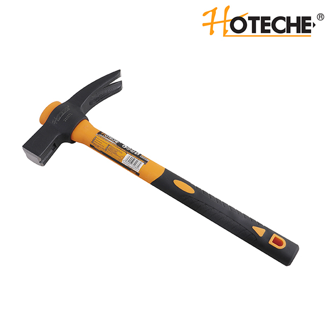Martillo de garra tipo francés de 700 g con mango de fibra de vidrio de doble color
