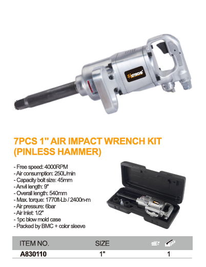 KIT DE LLAVE DE IMPACTO DE AIRE 7PCS (MARTILLO SIN PIN) -2_ 看图 王