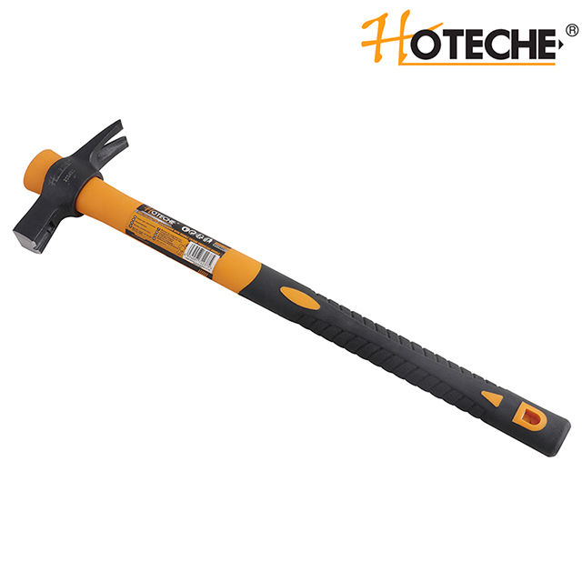 Martillo de garra tipo italiano de 300 g con mango de fibra de vidrio de doble color
